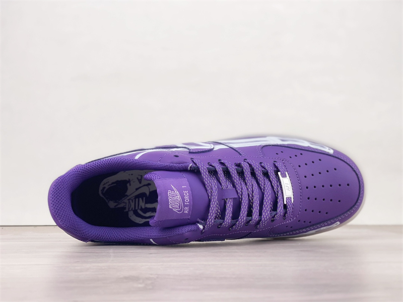 Nike Air Force 1 Low '07 QS Purple Skeleton Halloween CU8067-500 - Image 4