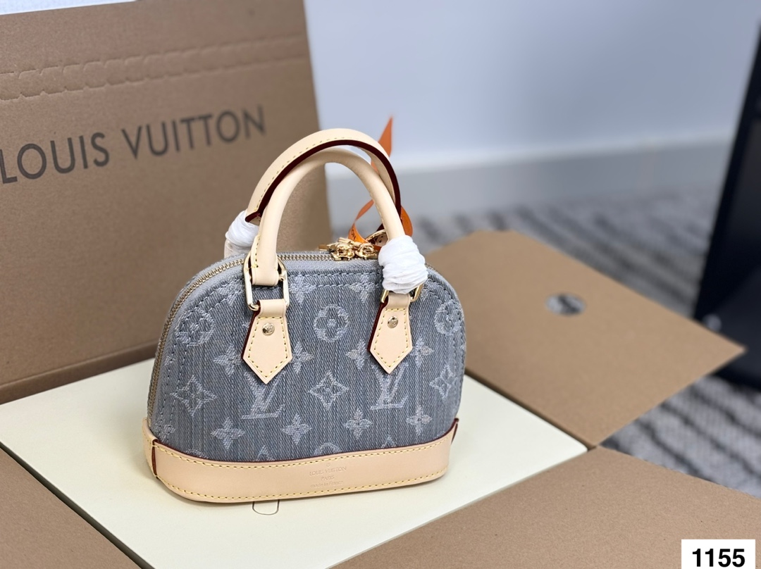 Lv Denim Shell Bag - Image 1