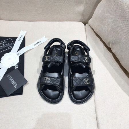 Chanel  Flat Velcro sandals Slide - Image 2