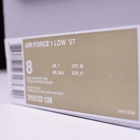 Nike Air Force 1 07 White Sport Red New Shoes 315122-126 - Image 11
