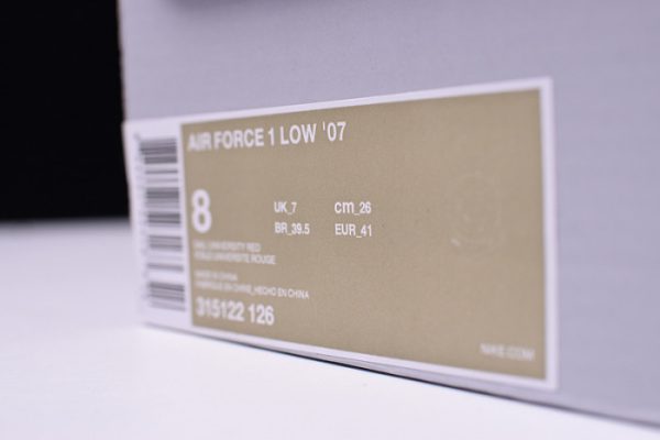 Nike Air Force 1 07 White Sport Red New Shoes 315122-126