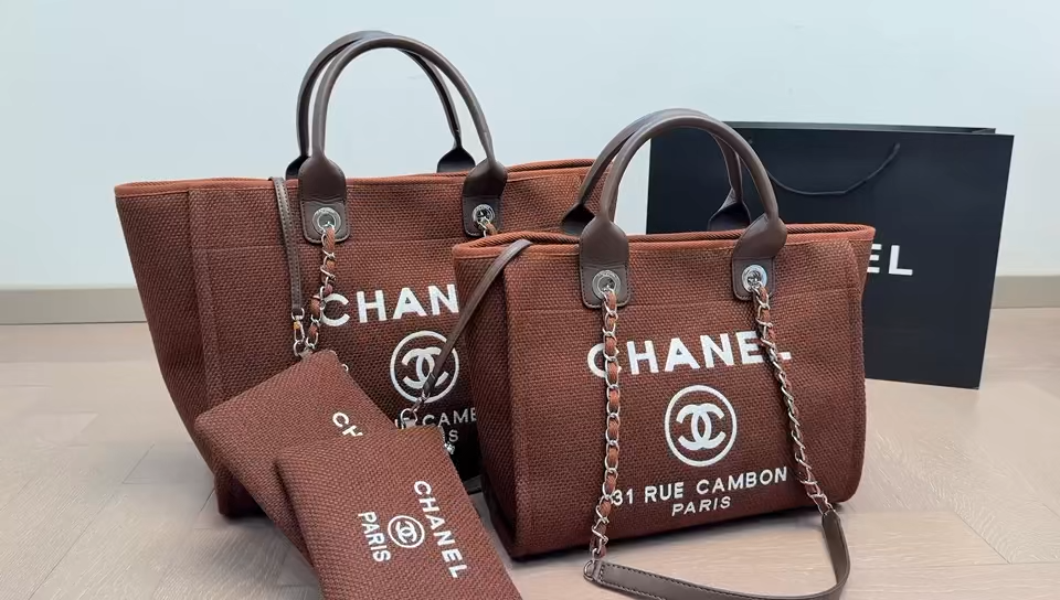 Chanel Canvas Beach Bag - Image 1