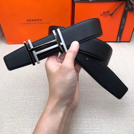 Hermes H Belt Buckle & Reversible Black For Women, Women Belt 380MM - Image 3