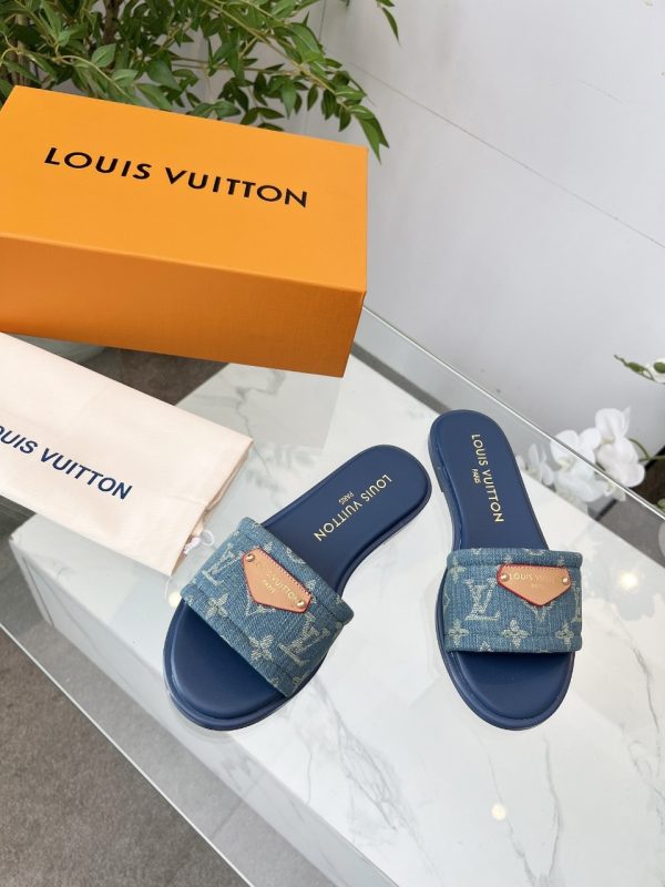 LV Denim Classic Printed Sandals