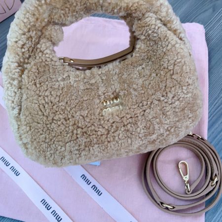 Miu Miu Wander Shearling Handbag, - Image 3