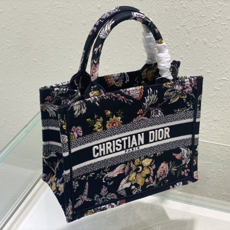 Dior Book Tote Small Black Multicolor Dior Jardin Botanique Embroidery - Image 6