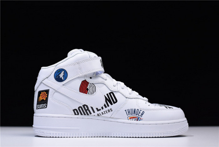 Supreme X Nike Air Force 1 Mid NBA Teams White Aq8017-100 - Image 14