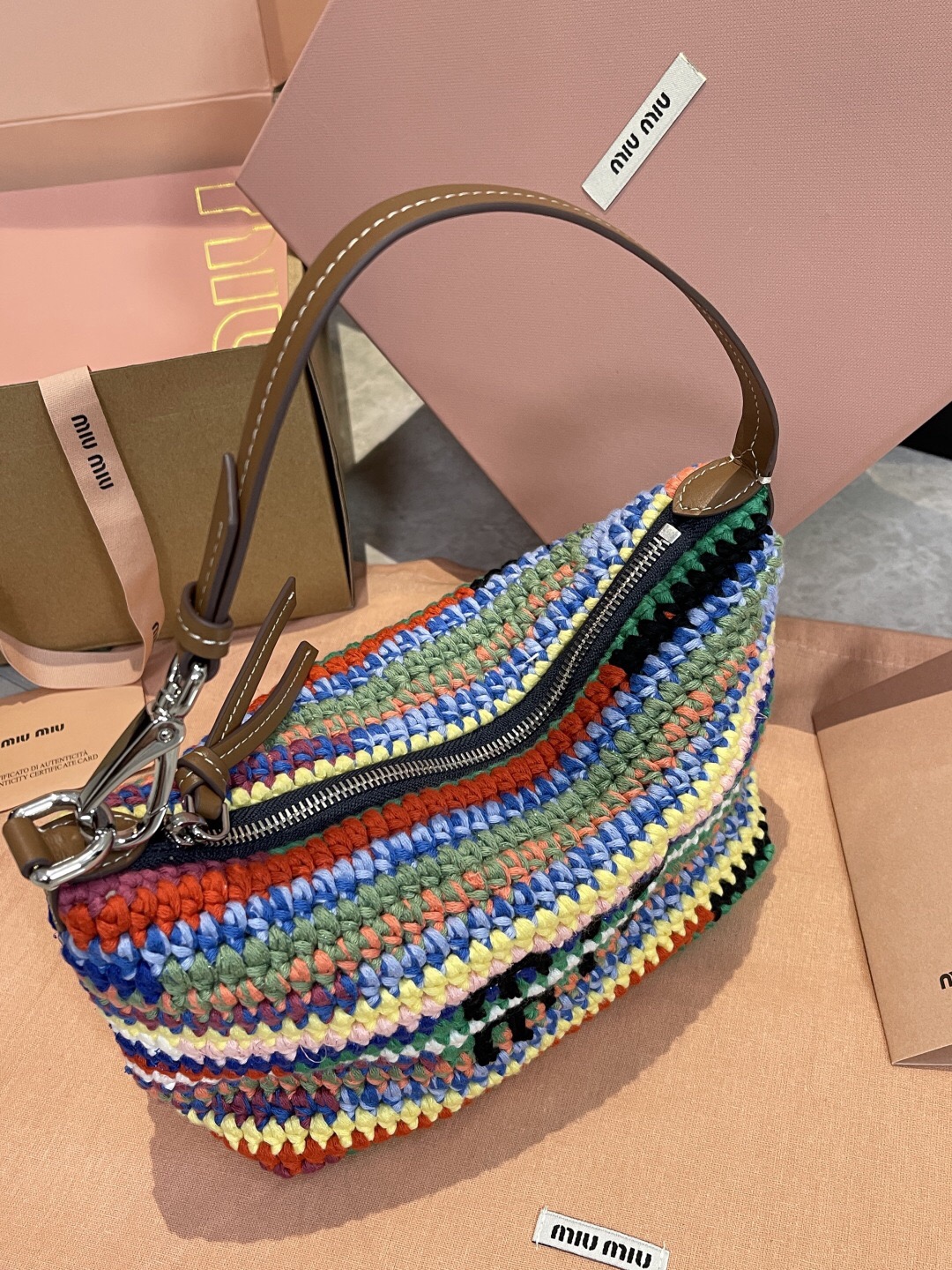 Miu Miu Crochet Pouch 10A - Image 3