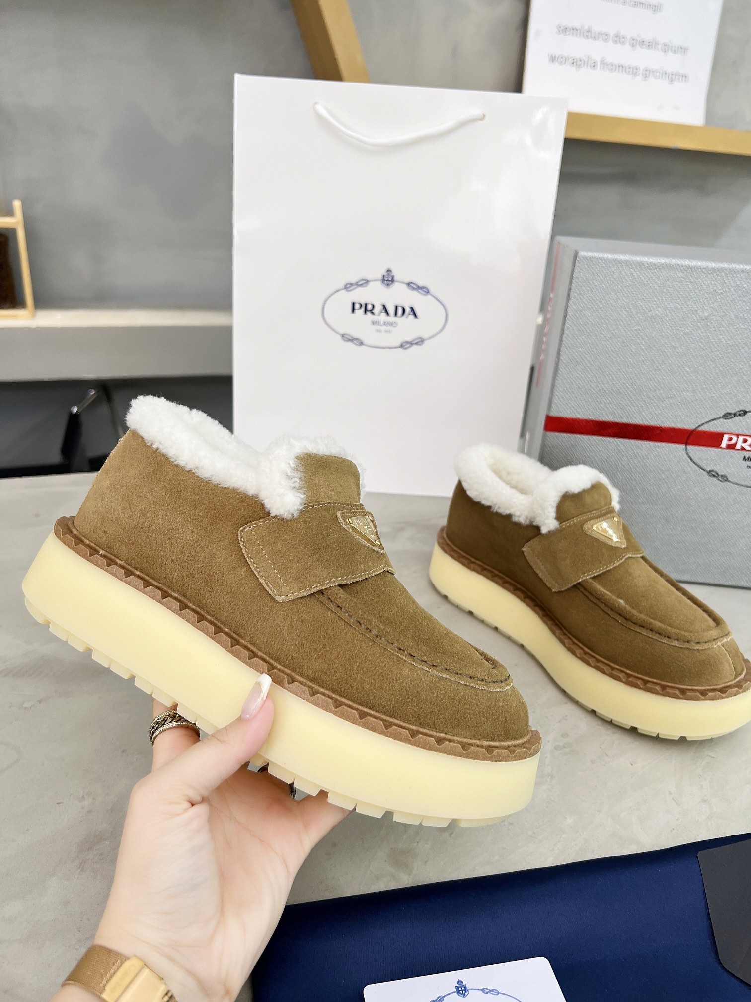 Prada Wool Shoes - Image 3