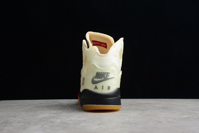 Off-White Air Jordan 5 Sail Fire Red DH8565-100 - Image 16