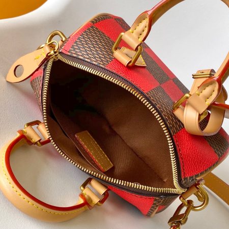 LV Damier Pop Speedy Bandoulière 18 Bag Jaune Mat - Image 10
