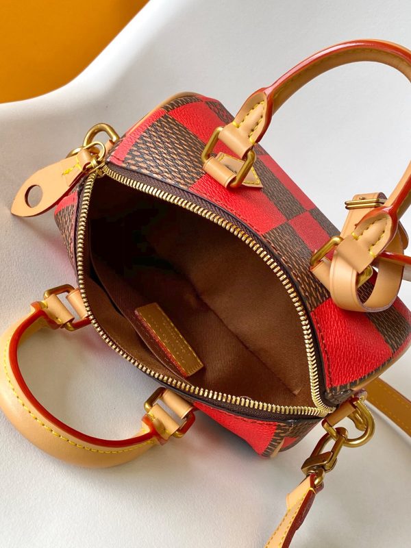 LV Damier Pop Speedy Bandoulière 18 Bag Jaune Mat