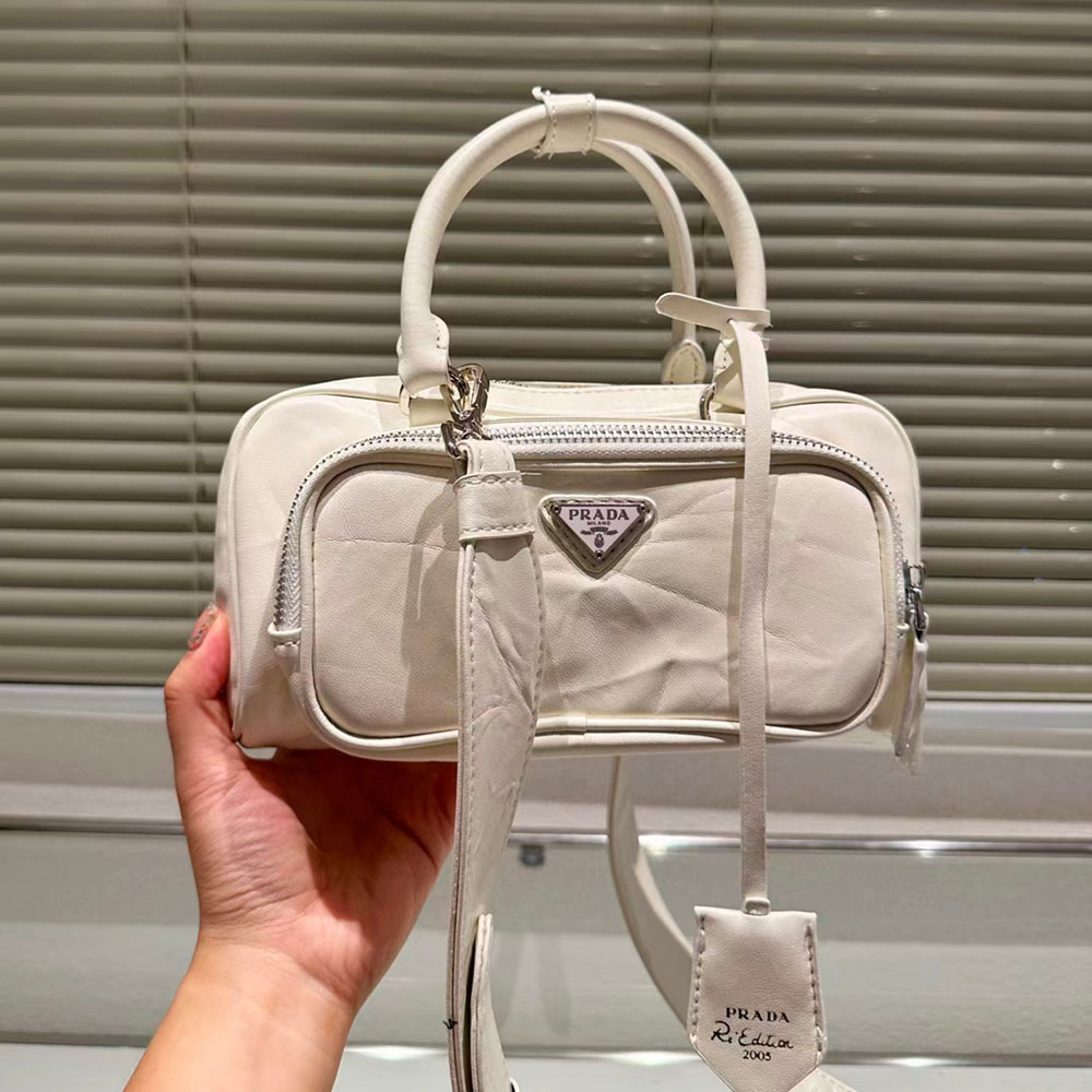 Prada Retro Leather Multi Pocket Handbag - Image 5