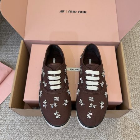 Miu Miu Embroidered Women Sneakers - Image 4
