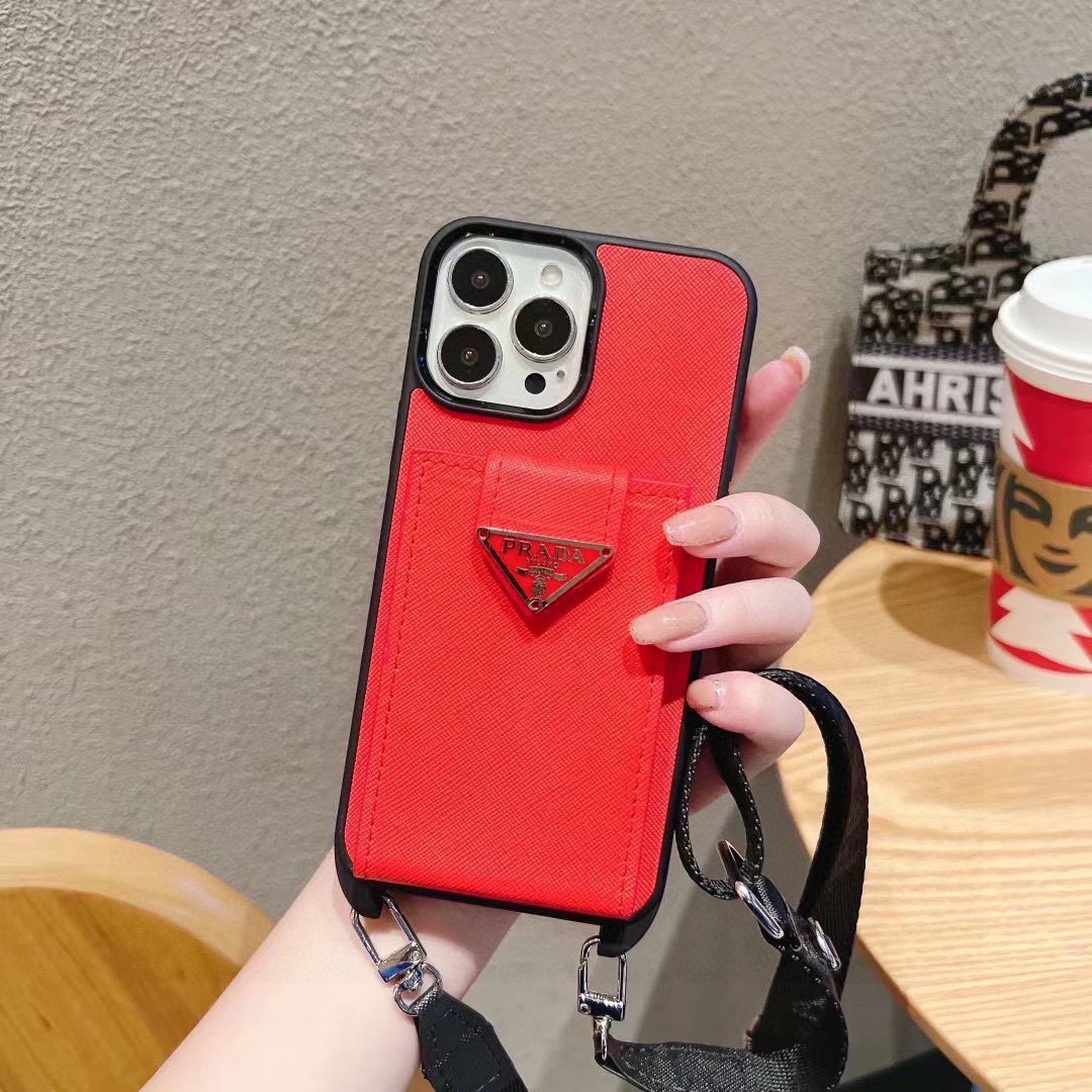 Prada Leather Soft Edge Phone Case - Image 1