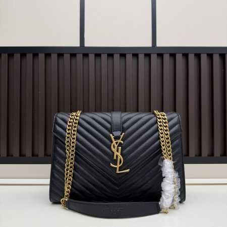 YSL Caviar Black Quilted Handbag - Image 3