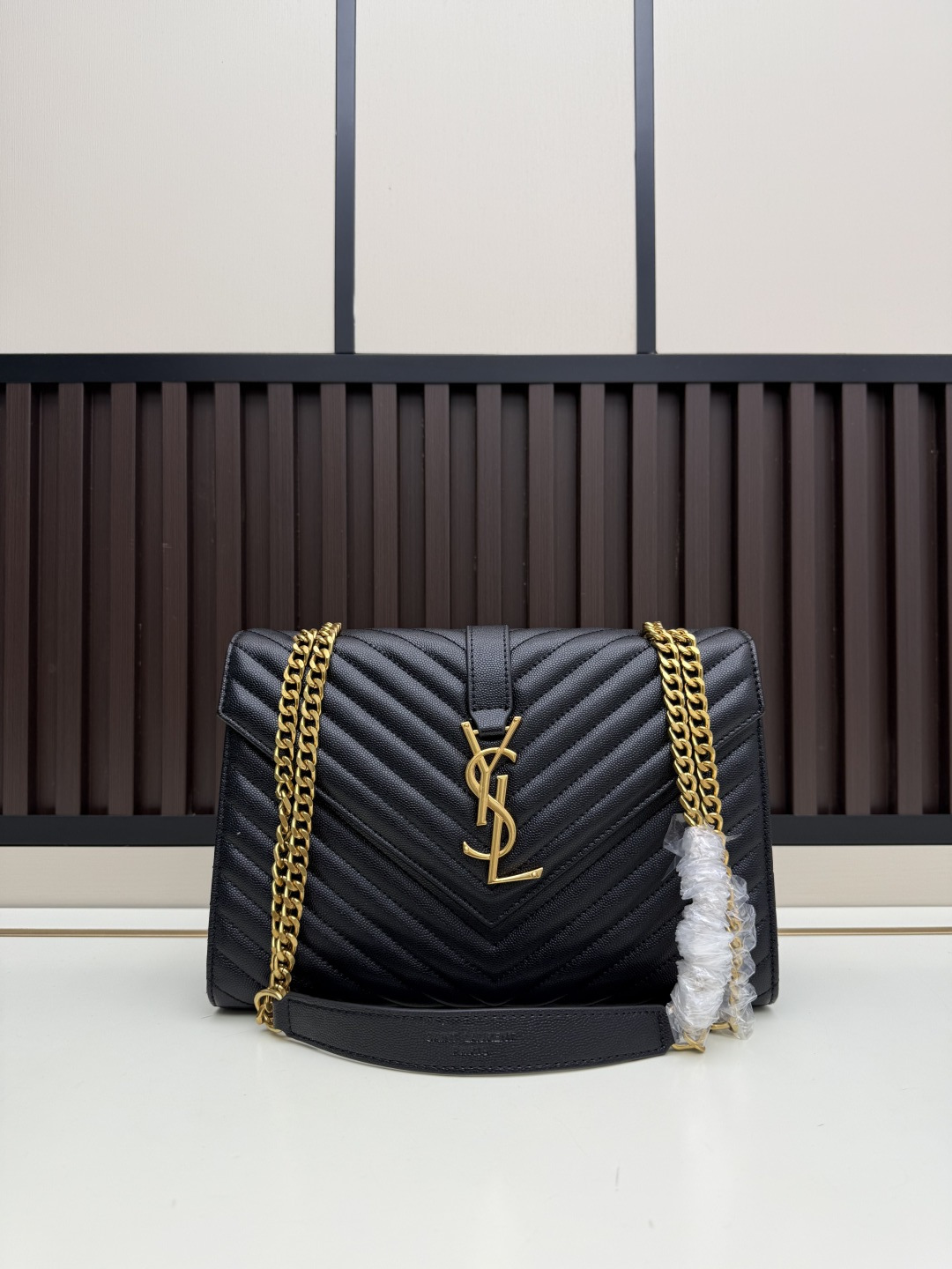 YSL Caviar Black Quilted Handbag - Image 3