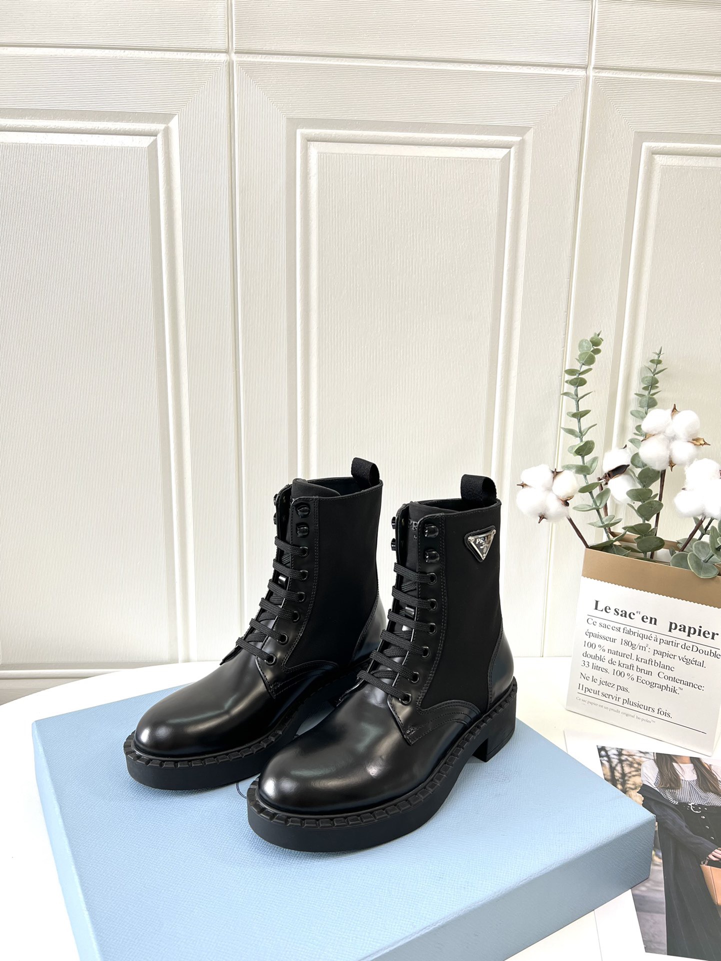 Prada Platform Ankle Boots - Image 1