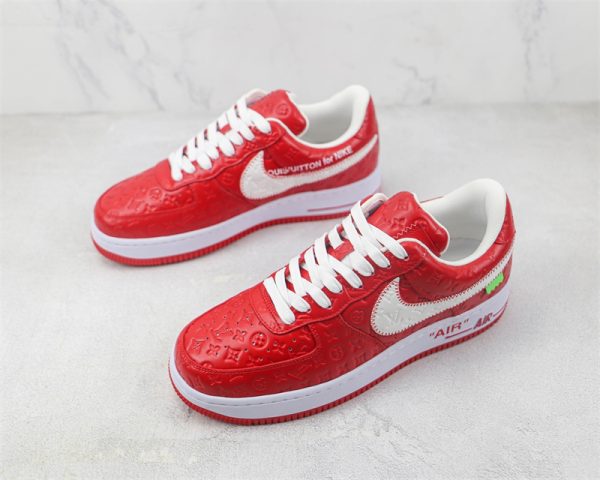 LV x Nike Air Force 1'07 LV8 Low Red/white/LV Monogram