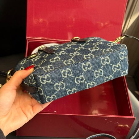 Gucci GG Emblem mini Denim bag - Image 10