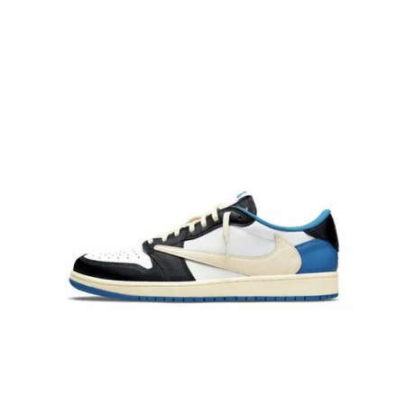 Travis Scott x Fragment x Jordan 1 “ Milit ary Blue" - Image 2