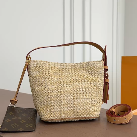 LV 25 Allinbb Bucket Bag, Straw Weave - Image 2