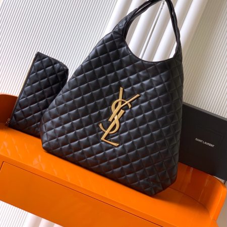 YSL Icare Maxi Shopping Bag Black - Image 6