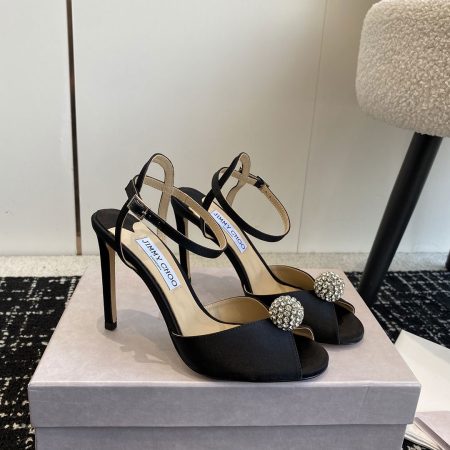 Jimmy Choo Sacora Leather Slingshot Fashion Buckle Slide Sandal - Image 4