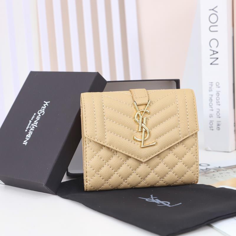 Saint Laurent YSL Grained Leather Wallet - Image 6