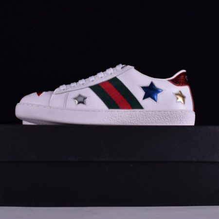 Gucci Ace Embroidered Low-Top Sneaker WITH COLORFUL STARS 431942-A38G1 - Image 13