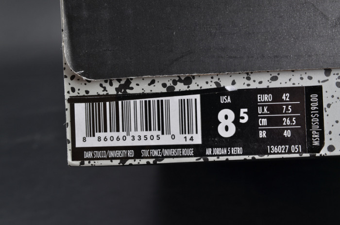 Bape x Air Jordan 5 Trophy RoomCamo university red mens 136027-051 - Image 11