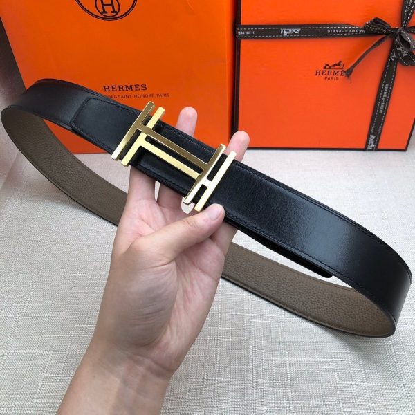 Hermes H Belt Buckle & Reversible Brown For Women, Women Belt 380MM