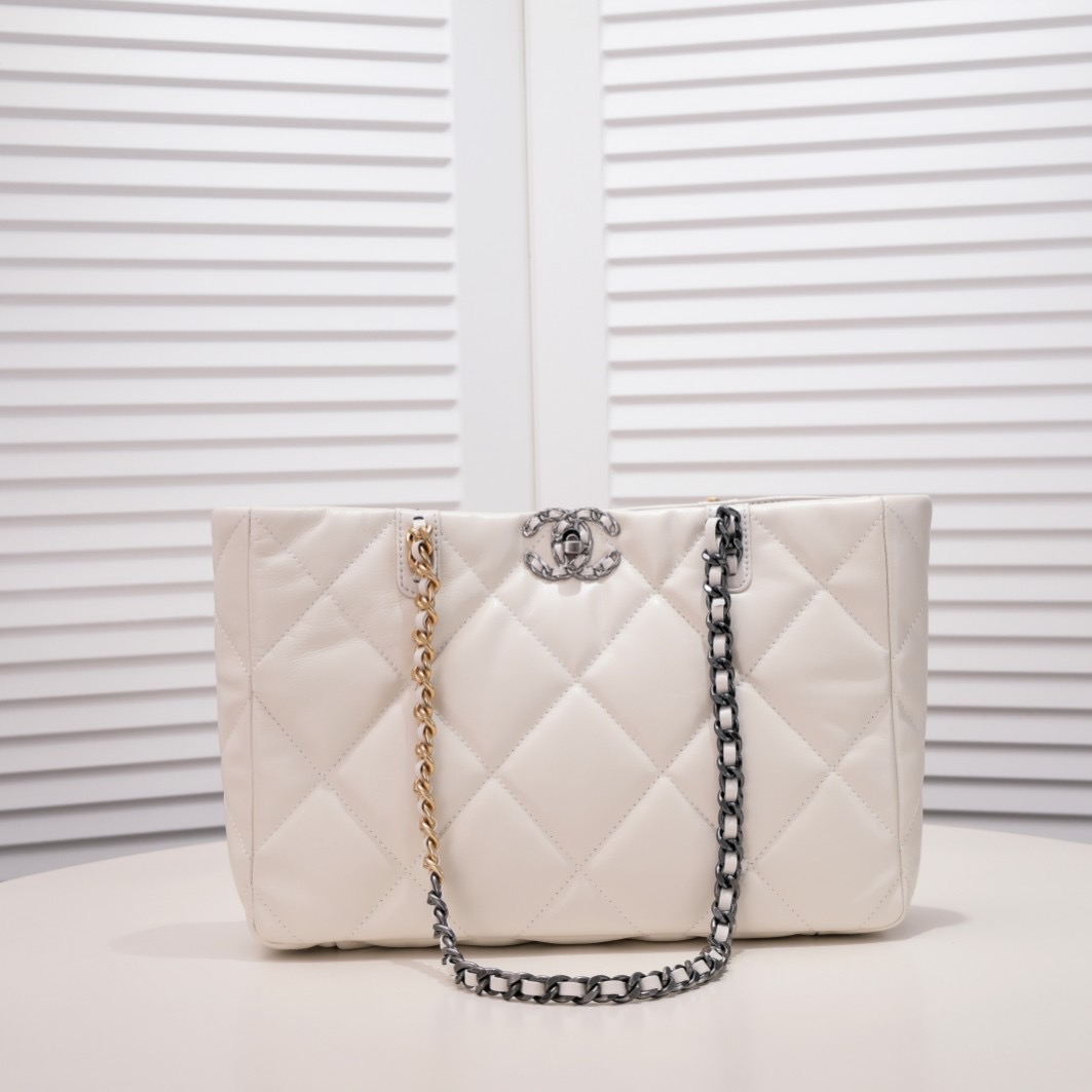 Chanel 19bag Tote Leather Shoulder Crossbody Bag - Image 3