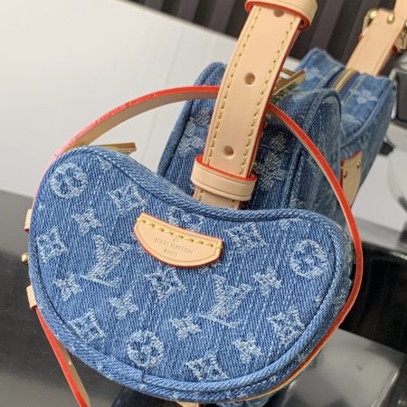 LV CROISSANT Denim Handbag - Image 6