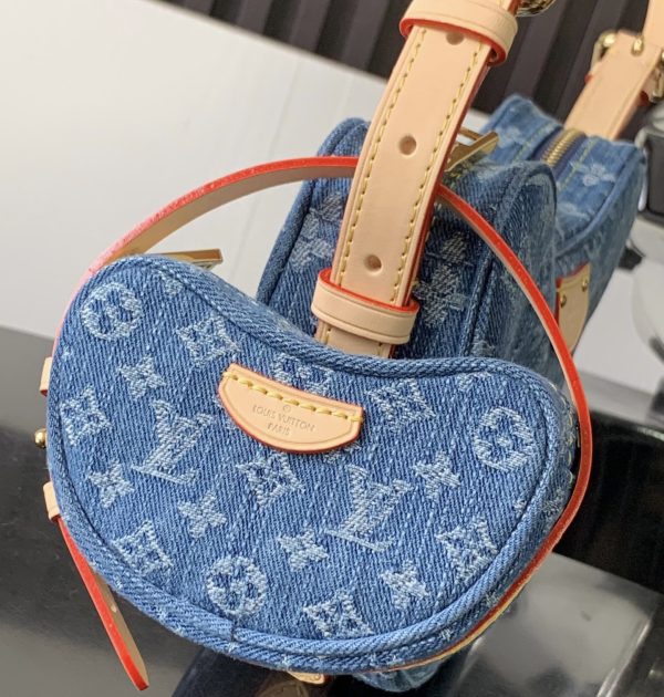 LV CROISSANT Denim Handbag