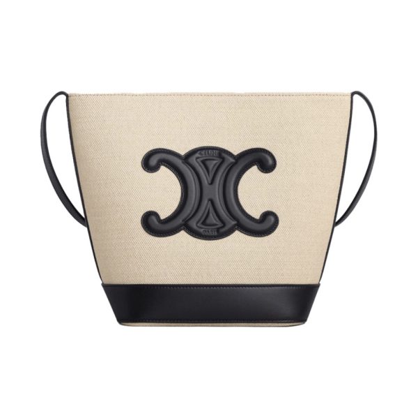 Celine Cuir Triomphe Canvas&Cowhid Bucket Bag