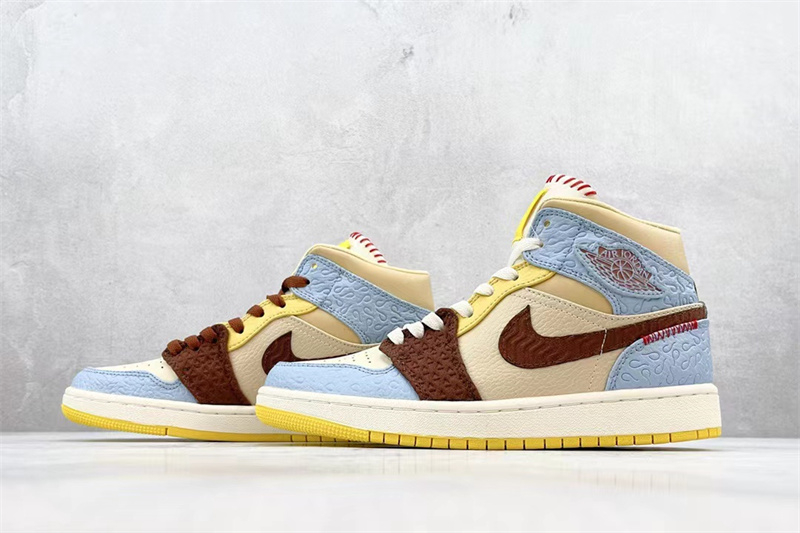 Air Jordan 1 Mid SE Fearless Maison Chateau CU2803-200 - Image 5