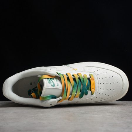 Nike Air Force 1 07 Low White Green Noise Yellow Shoes ZJ6695-303 - Image 3