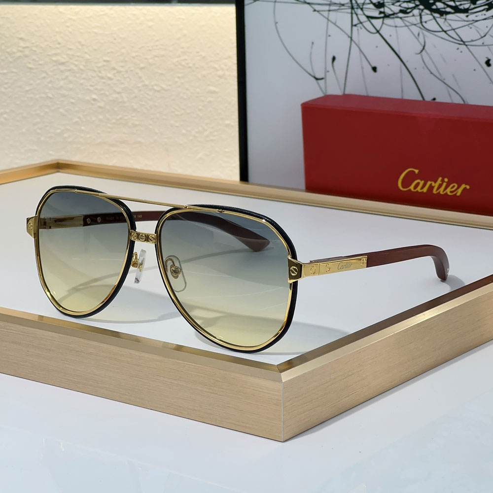 Cartier Aviator Metal Sunglasses Top quality - Image 4