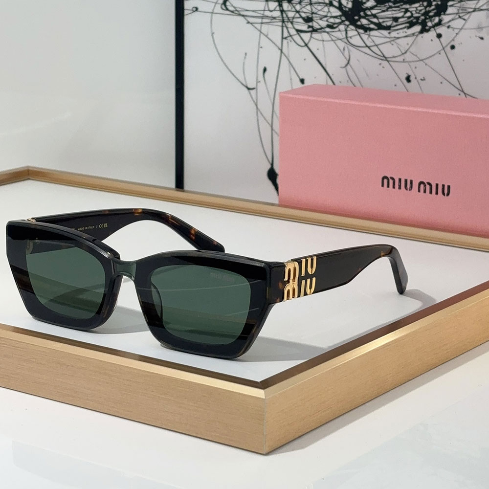 MIU MIU  The Hollow Logo of the Mirror leg Sunglasses Top quality - Image 1