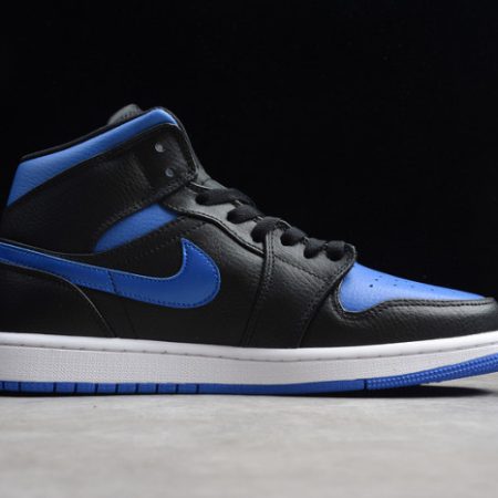 Air Jordan 1 Mid black hyper royal 554724-068 - Image 4