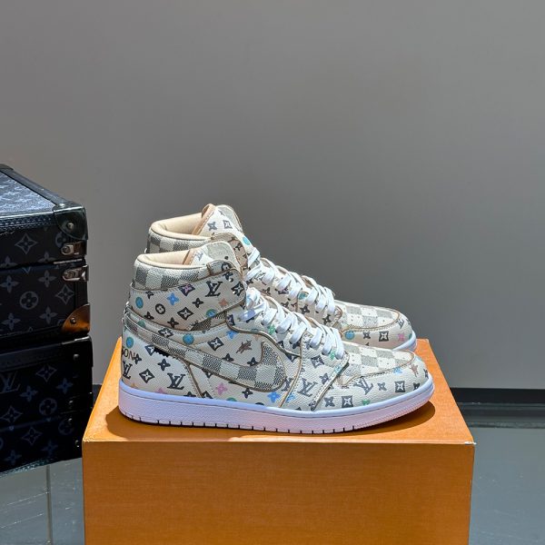 LV X Nike Co-Branded High Top Casual Mens Sneakers
