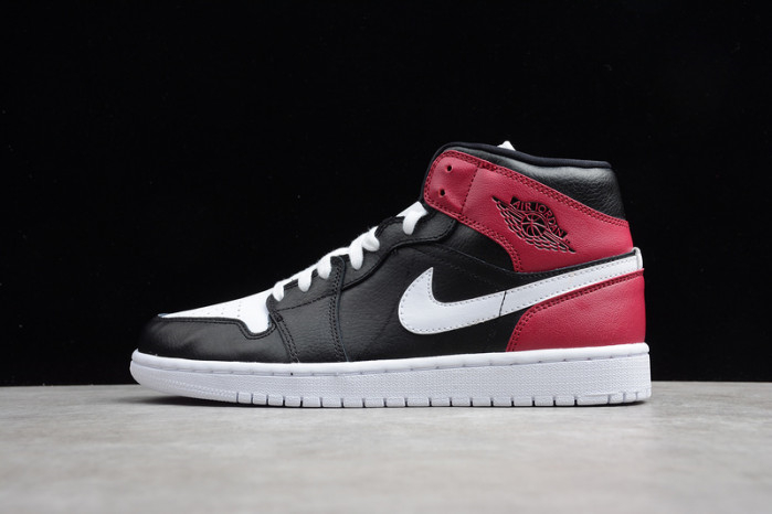 Air Jordan 1 Mid black noble red BQ6472-016 - Image 2