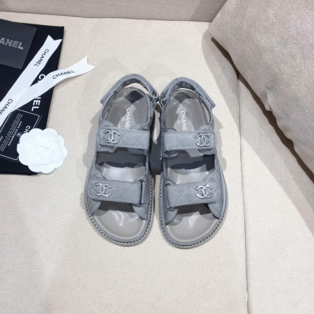 Chanel  Flat Velcro sandals Slide - Image 13