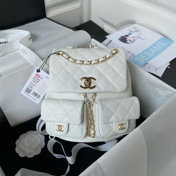 Chanel Caviar Double Pocket Backpack