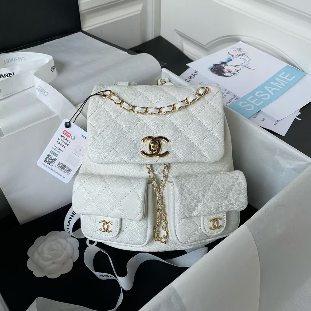 Chanel Caviar Double Pocket Backpack - Image 4