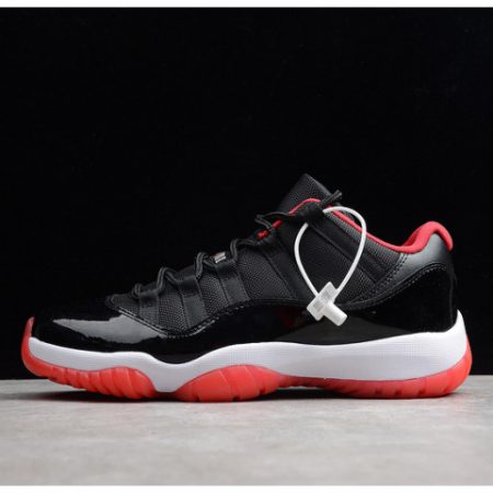AIR JORDAN 11 RETRO LOW "BRED" BLACK/ RED mens 528895-012 - Image 1
