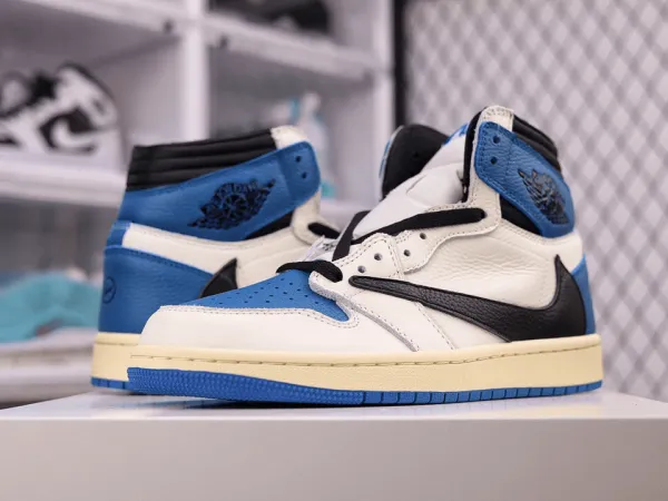 Travis Scott x Fragment x Jordan 1 “ Milit ary Blue"