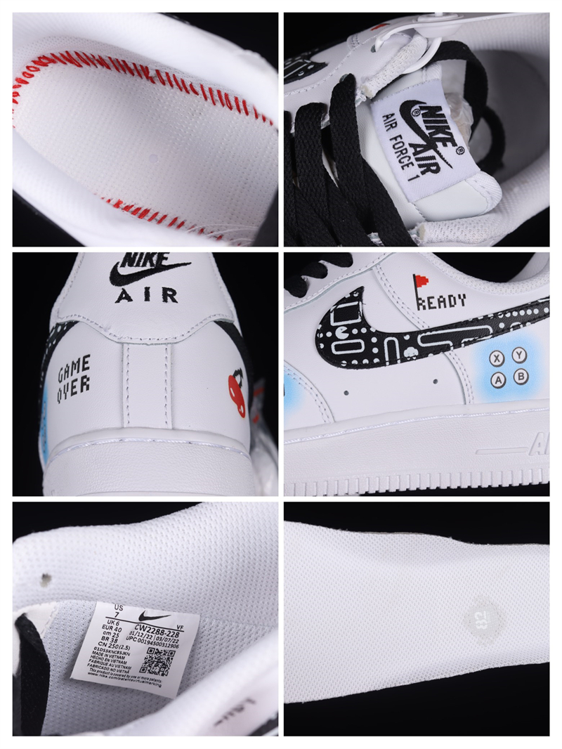 Air Force1 07 Low (GS) video game graffiti low-top casual sneakers CW2288-228 - Image 9