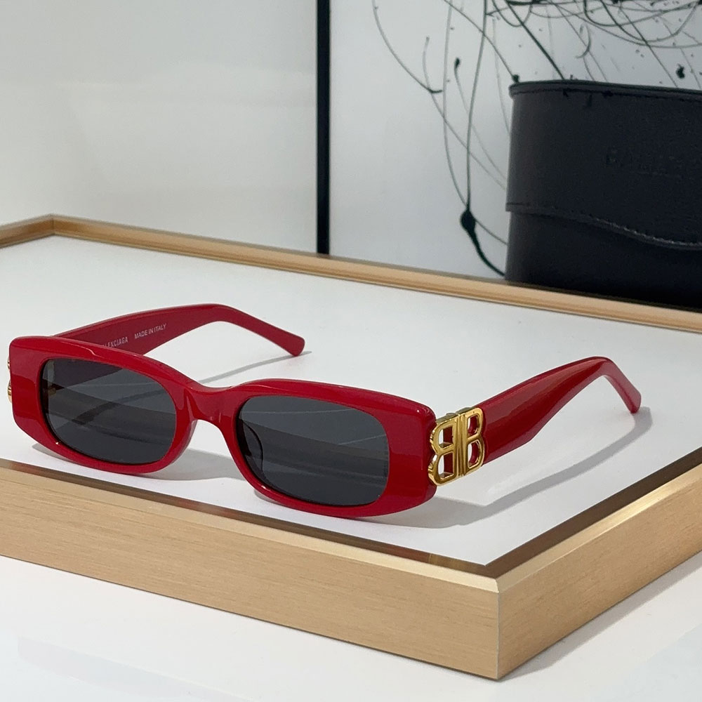 Balenciaga  Mirror leg Hollowed Out Logo   sunglasses Top quality - Image 5